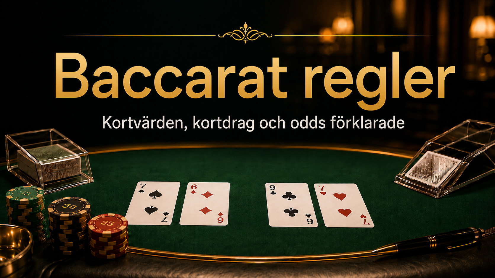 Baccarat regler – kortvärdena, kortdrag och odds förklarade